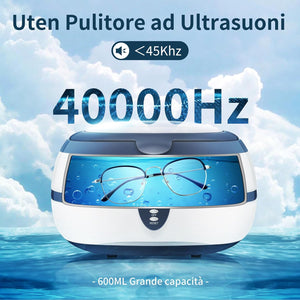 Uten Pulitore a ultrasuoni 600 ml Dispositivo di Pulizia ad ultrasuoni Digital Ultrasonic Cleaner per Occhiali Gioielli Orologi 40.000 Hz 35 W