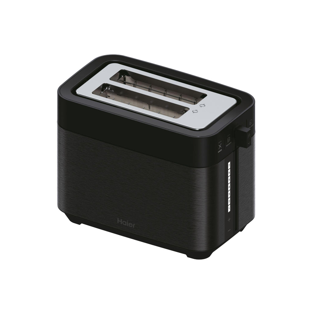 Tostapane I-Master Serie 5 Haier, Acciaio Inossidabile, 2 Fessure Profonde, Leva High Lift, Programmi Dedicati, 1150 W [Nero]