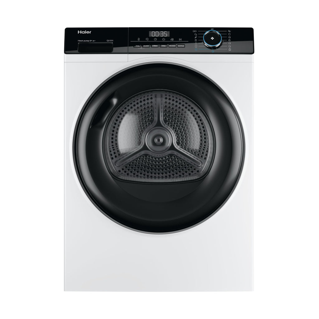 Haier I-Pro Serie 3, Asciugatrice 9 KG, Libera Installazione, Classe A ++, Vapore, Partenza Ritardata, I-Time, Bianco, AxLxP 85x59,5x66,5 cm - HD80-A2939-S