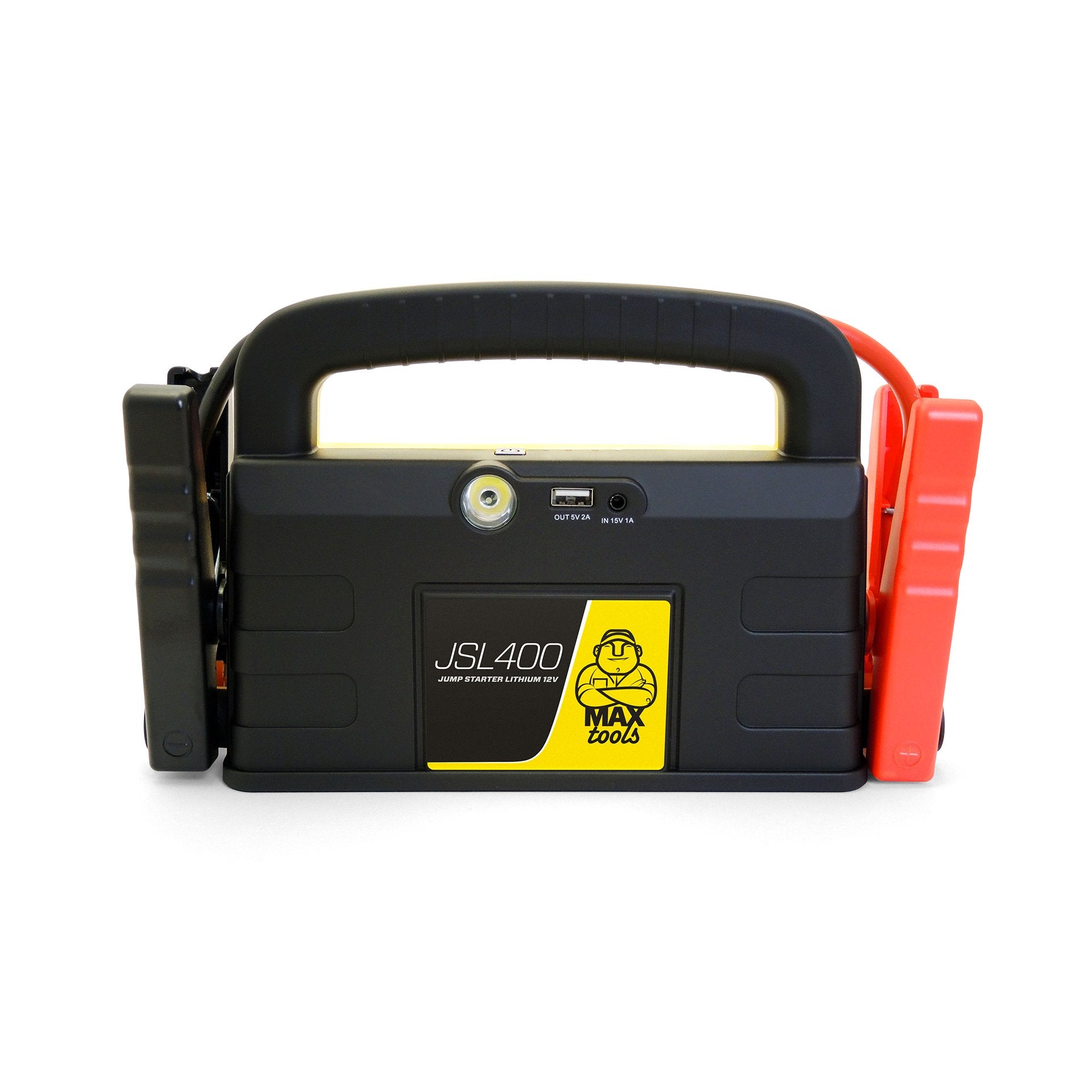 MAXTOOLS JSL400 Avviamento d’Emergenza Professionale per Automobile 2400 A per Veicoli Diesel e a Benzina di Grandi Dimensioni, Potente e Sicuro a 12 V, Batteria al Litio Esterna con USB