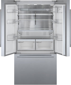 Bosch KFF96PIEP Serie 8 Smarter French Door Frigorifero, 183 x 90,5 cm, refrigerante 402 l + congelatore da 171 l, VitaFresh pro 3 volte più a lungo, NoFrost mai più sbrinare, dispenser di ghiaccio e