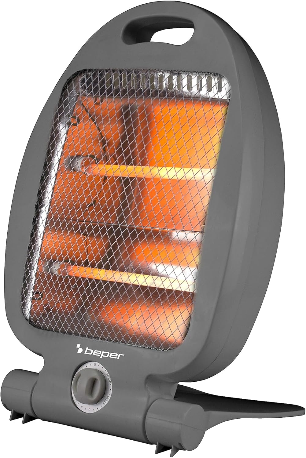 BEPER P203PAN001 Stufa al quarzo, Basso Consumo Energetico, 800W 2 Livelli di Potenza, Pannello radiante al quarzo, Grigio