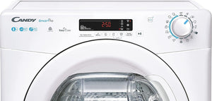 Candy Smart Pro Csoe H8A2De-S Asciugatrice A Pompa Di Calore, 8 Kg, Carica Frontale, Programma Stiro Facile, Connettività Nfc, Libera Installazione, Classe A++, Bianco, 59.6 x 58.5 x 85 Cm