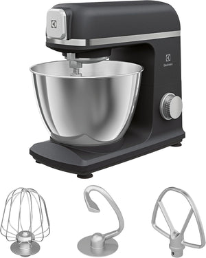 Electrolux E5KM1-4BPT Impastatrice Planetaria Create 5 in alluminio pressofuso, 1200W, 6 Impostazioni, 330x245x380mm, Black Pearl