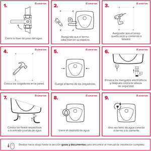 Ariston 3100353 Andris LUX ECO 30/15 - Scaldabagno Elettrico, 220 V, Bianco, 30 litri, Realizzato per essere installato in Italia [Classe di efficienza energetica D]