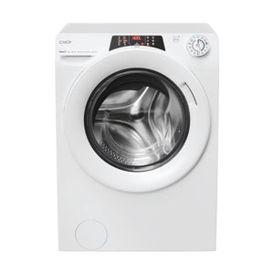 Candy RapidO RO 1284DWMT/1-S Lavatrice 8 KG, 1200 RPM, Schermo Smart Text, Pannello Smart Touch, Wi-Fi, Snap & Wash, 16 cicli, 9 rapidi, motore inverter, funzione vapore, avvio ritardato 24H, 74 DB,