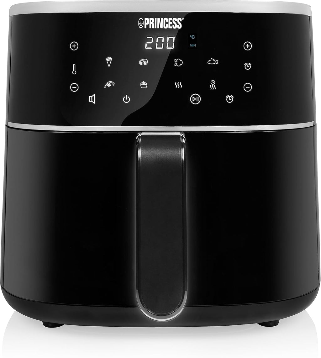 Princess Aerofryer digitale 6 L – Touchscreen digitale LED – 1500 W – 8 programmi – Una cottura più salutare – senza Oli – Nero – 182244