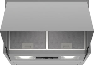 Bosch Serie 2 DEM63AC00 Wall-mounted Silver 360m³/h D cooker hood Serie 2 DEM63AC00, 360 m³/h, Ducted/Recirculating, E, A, C, 62 dB