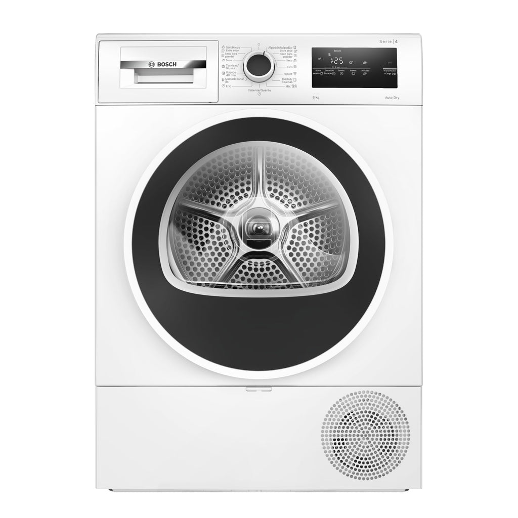 Bosch - Asciugatrice con pompa di calore, 8 kg, serie 4, Easy Clean, AutoDry, Antirughe, Bianco, WTR85V00ES