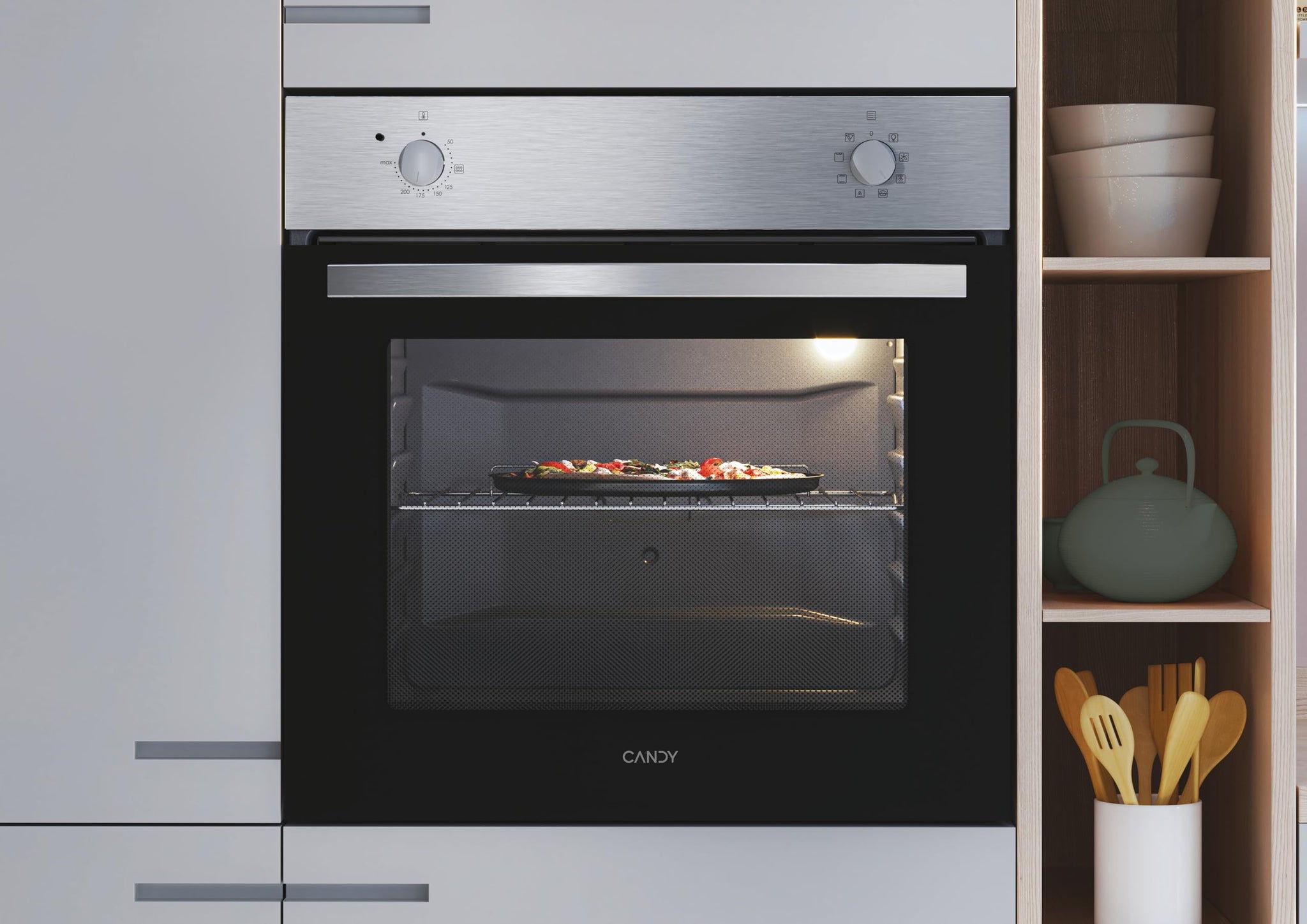 Four encastrable nettoyage manuel - convection naturelle CANDY FIDC X100 - Inox - Classe A