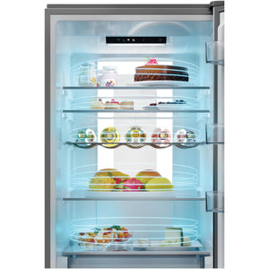Candy Frigorifero Combinato, 409L, 66.7P x 59.5L x 205A cm, No Frost, Classe E, Inox, Wi-Fi, Display LCD, Installazione Standard