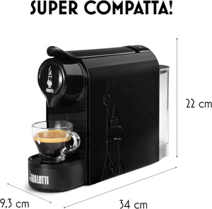Bialetti Gioia, Macchina Caffè Espresso, Funziona esclusivamente con Capsule Bialetti, Nero