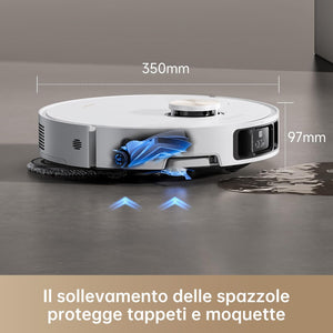 DREAME X40 Ultra Complete Robot aspirapolvere scopa rimovibile e sollevabile, pulizia approfondita con spazzola laterale, aspirazione da 12.000 Pa, pulizia automatica dello straccio e dell'asse 70 ℃