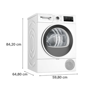 Bosch - Asciugatrice con pompa di calore, 8 kg, serie 4, Easy Clean, AutoDry, Antirughe, Bianco, WTR85V00ES