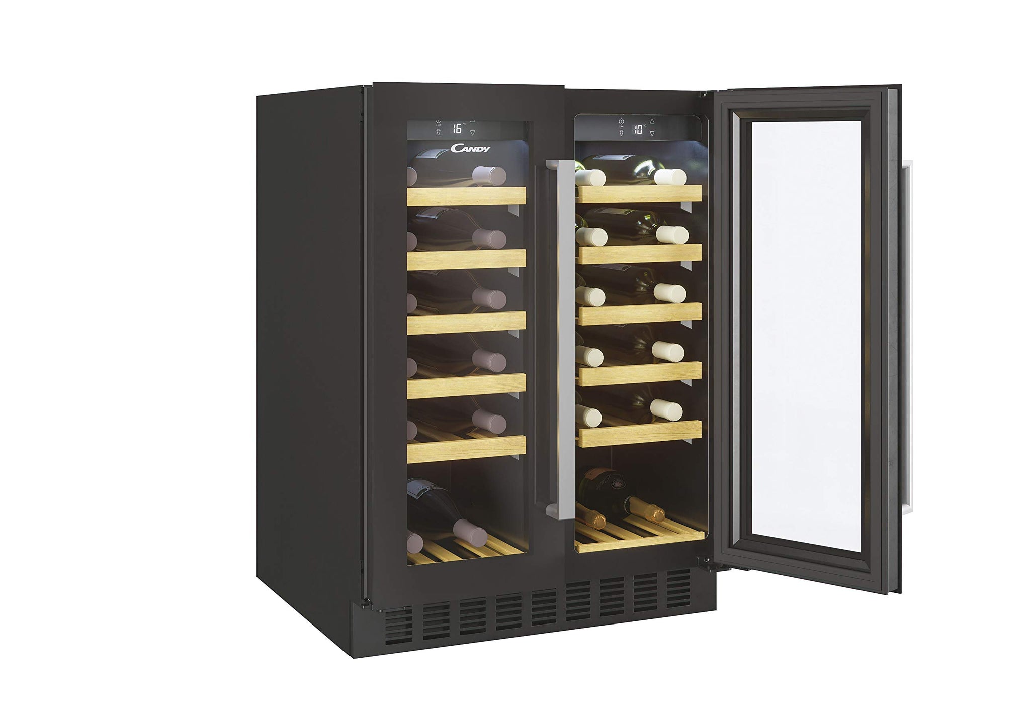 Cantinetta vino integrabile, compressore antivibrazioni, luce LED interna, 39 dBA, nero