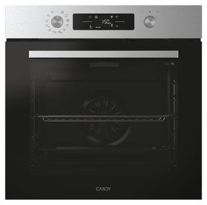 Candy C-Bake 800 CA6 NP5B3EHTX, forno multifunzione, 78 l, Wi-Fi, 2 vassoi 1 griglia, pulizia idrolitica, convezione+ventilatore Snapfix, 12 funzioni, comandi push&pull, porta 2 vetri, nero inox