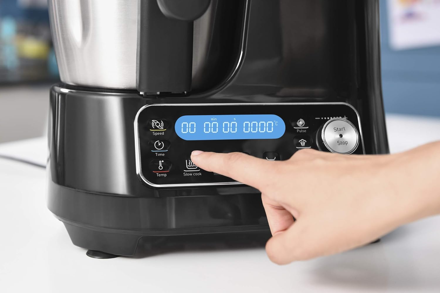 Moulinex HF4568K ClickChef Robot da Cucina Multifunzione, Ricette Pronte in 2 Click, 1400 W, 3.6 L, 30-150 °C, 5 Programmi Automatici e Modalità Manuale, 7 Accessori, Ricettario Incluso (200 Ricette), Nero