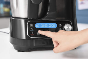 Moulinex HF4568K ClickChef Robot da Cucina Multifunzione, Ricette Pronte in 2 Click, 1400 W, 3.6 L, 30-150 °C, 5 Programmi Automatici e Modalità Manuale, 7 Accessori, Ricettario Incluso (200 Ricette), Nero