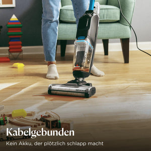 Bissell CrossWave HF2, Aspirapolvere Con Filo, Aspira e Lava Insieme, Scopa Elettrica Leggero, Lavasciuga Pavimenti, Lavapavimenti Potente, Vacuum Cleaner, Solo per Pavimenti Duri, 3845N
