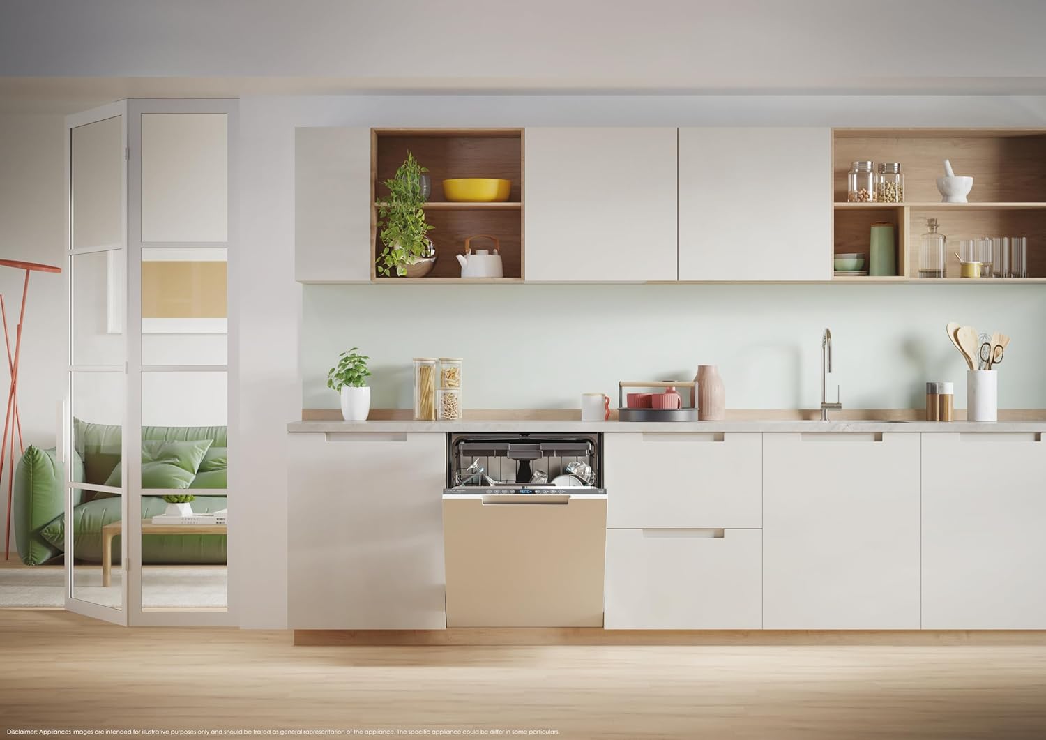 Candy Rapido' Lavastoviglie da Incasso 60 cm, 15 Coperti, 8 Programmi, Wi-Fi + BLE, App hOn, Smart Door, Partenza Ritardata 24h, Motore Inverter, Classe C, 59,7 x 55,5 x 81,8 cm, Bianca - CI 5C6F1A