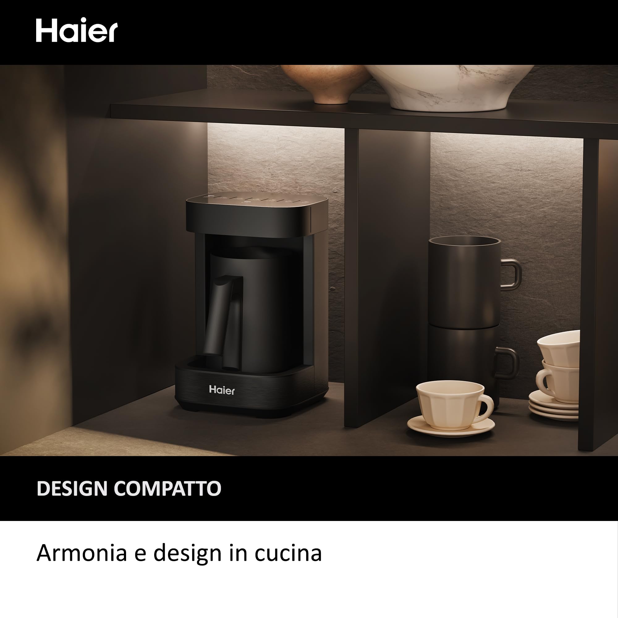 Haier Multi Beverage I-Master Serie 5, programmi multipli per caffè, cioccolata calda, tè e infusi [Nero]