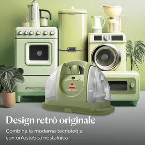 BISSELL Little Green, Lavatappeti, Lavatappezzeria per Macchie Quotidiane e Sporco, Lava Tappezzeria per Tappeti, Auto, Pulisci Divani, Moquette, Materassi e Altro, Potente Motore da 340W, 4098N