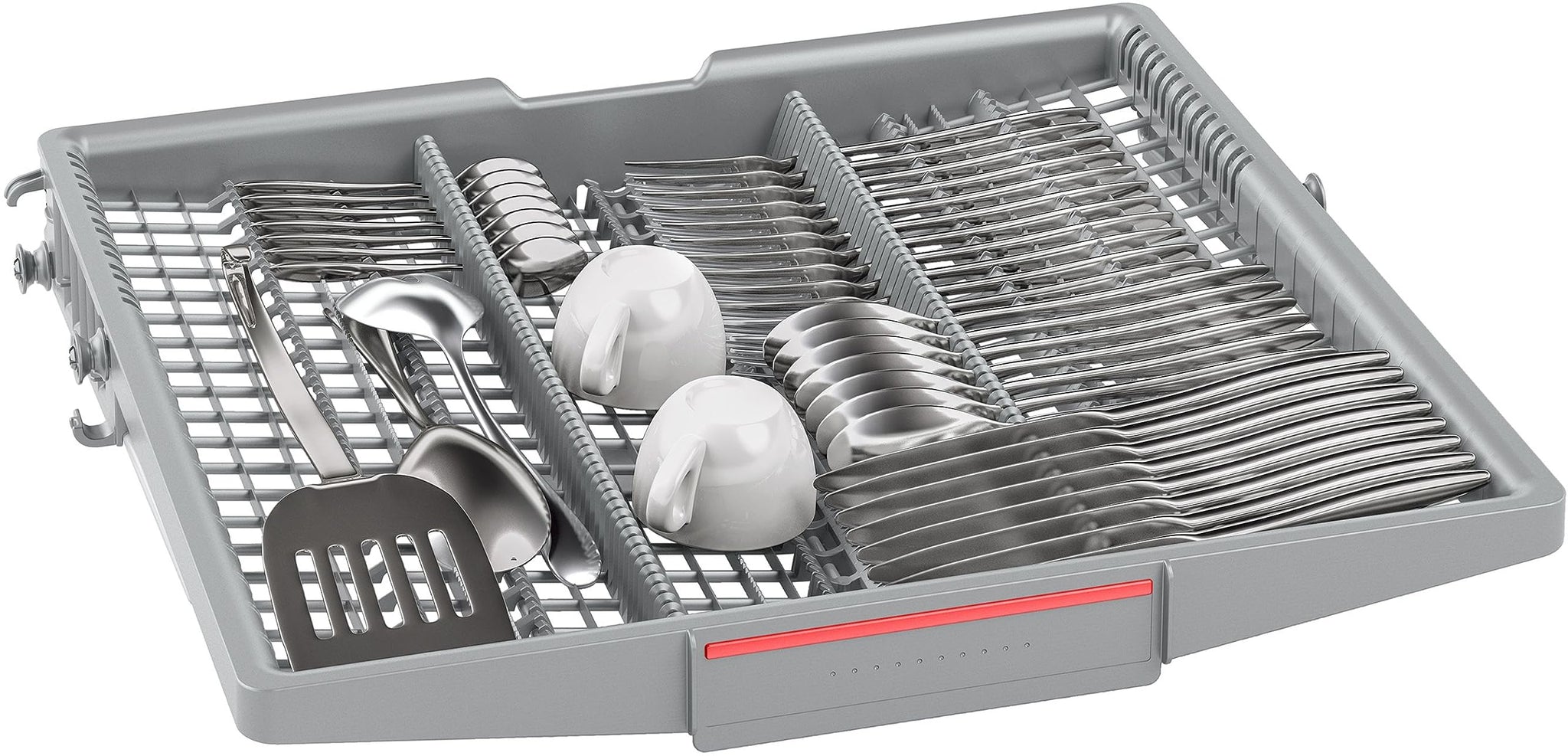 Bosch SMU4ECS24E - Lavastoviglie Smarter serie 4, 60 cm, lavabile in lavastoviglie, made in Germany, cassetto portaposate, particolarmente silenzioso, SpeedPerfect+ per stoviglie pulite più