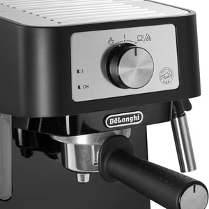 De'Longhi EC260.BK Macchina da Caffè Per Polvere o in Cialde E.S.E., Sistema Latte Manuale, Facile da usare, Serbatoio Estraibile da 1.1 L, Caldaia acciaio inox