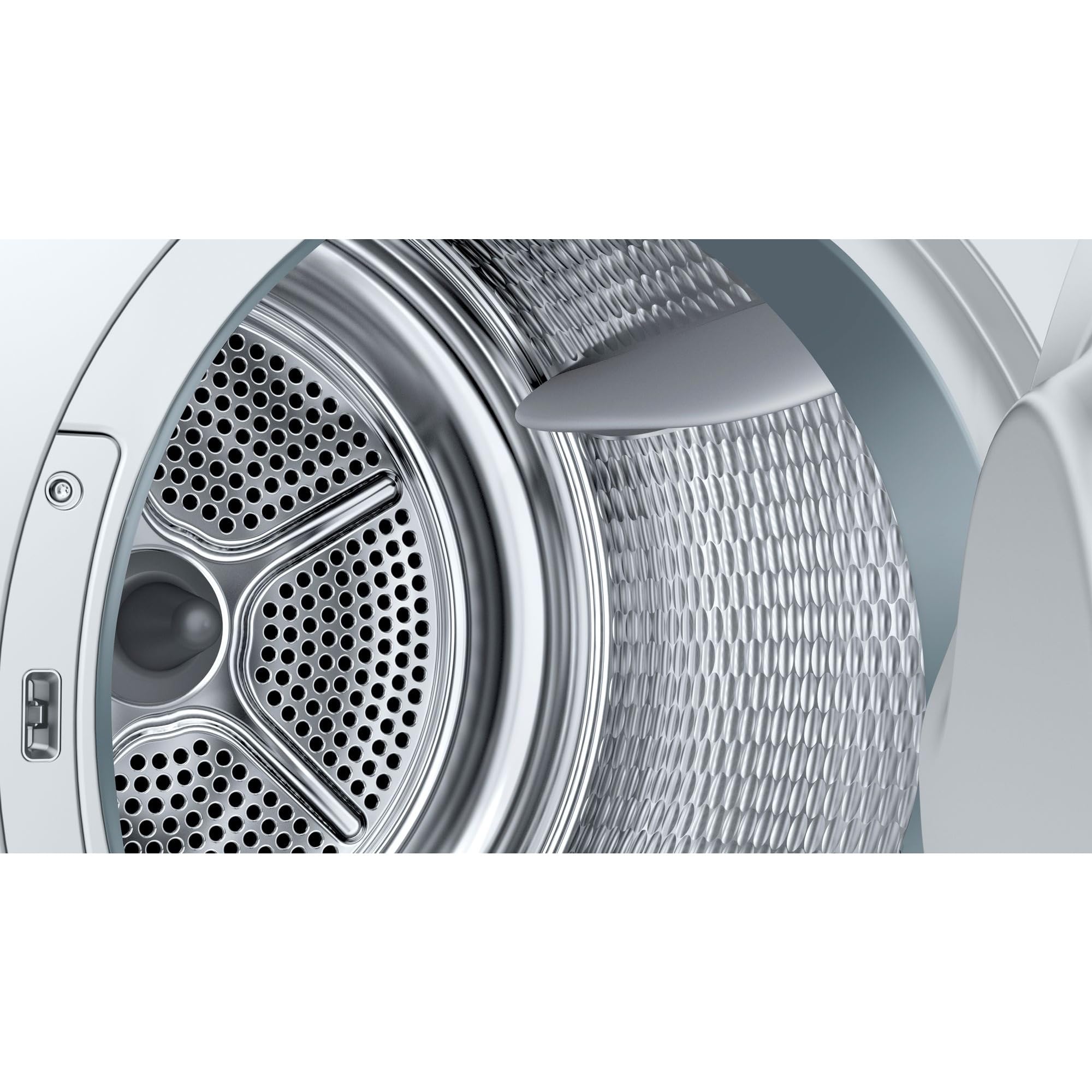 Bosch WQG233D20 - Asciugatrice a pompa di calore per 8 kg, serie 6, A+++, 176 kWh/anno, design anti-vibrazione, sistema di asciugatura sensibile, refrigerante ecologico, bianco, WQG233D20