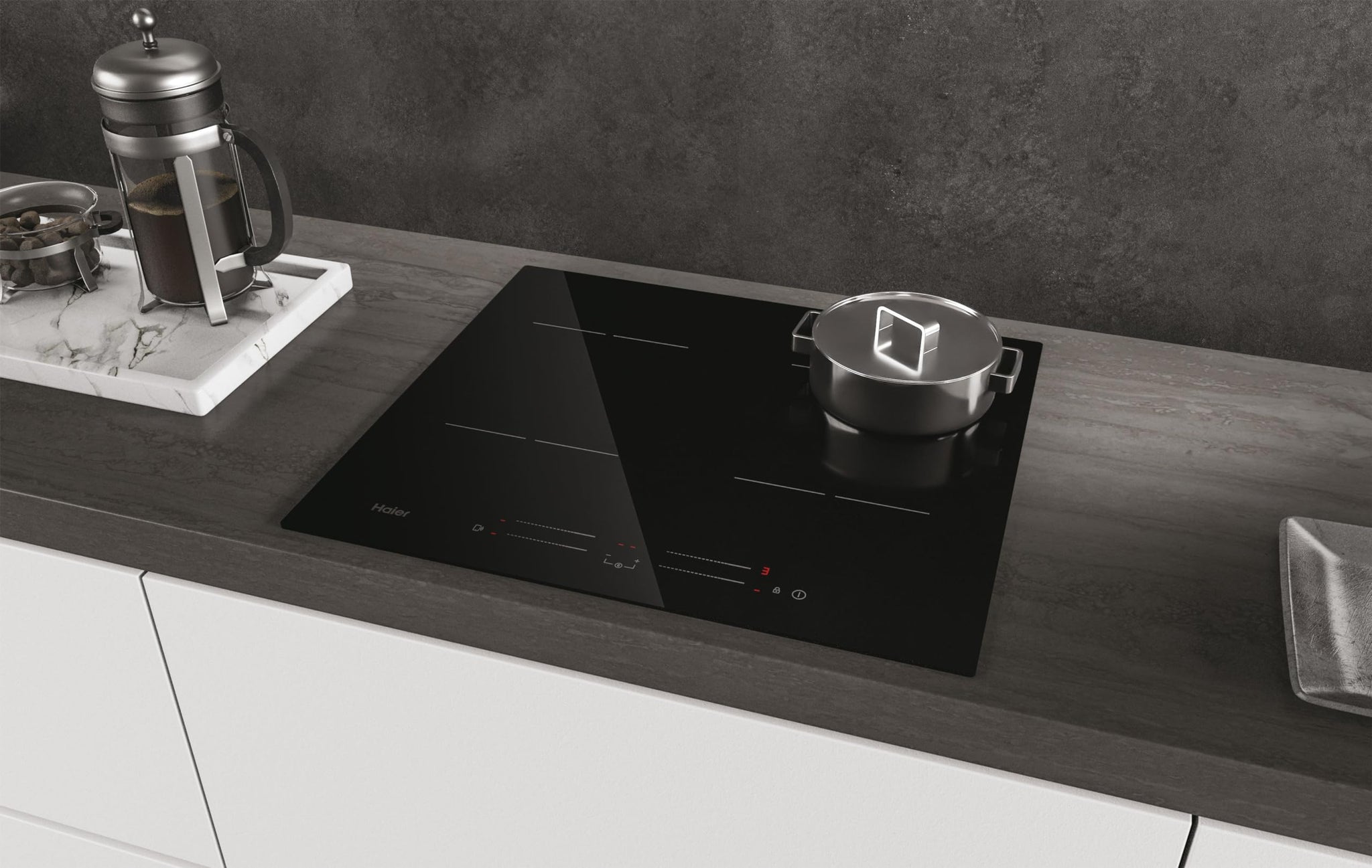 Haier HAIPSJ64MC, Piano cottura a induzione, Black