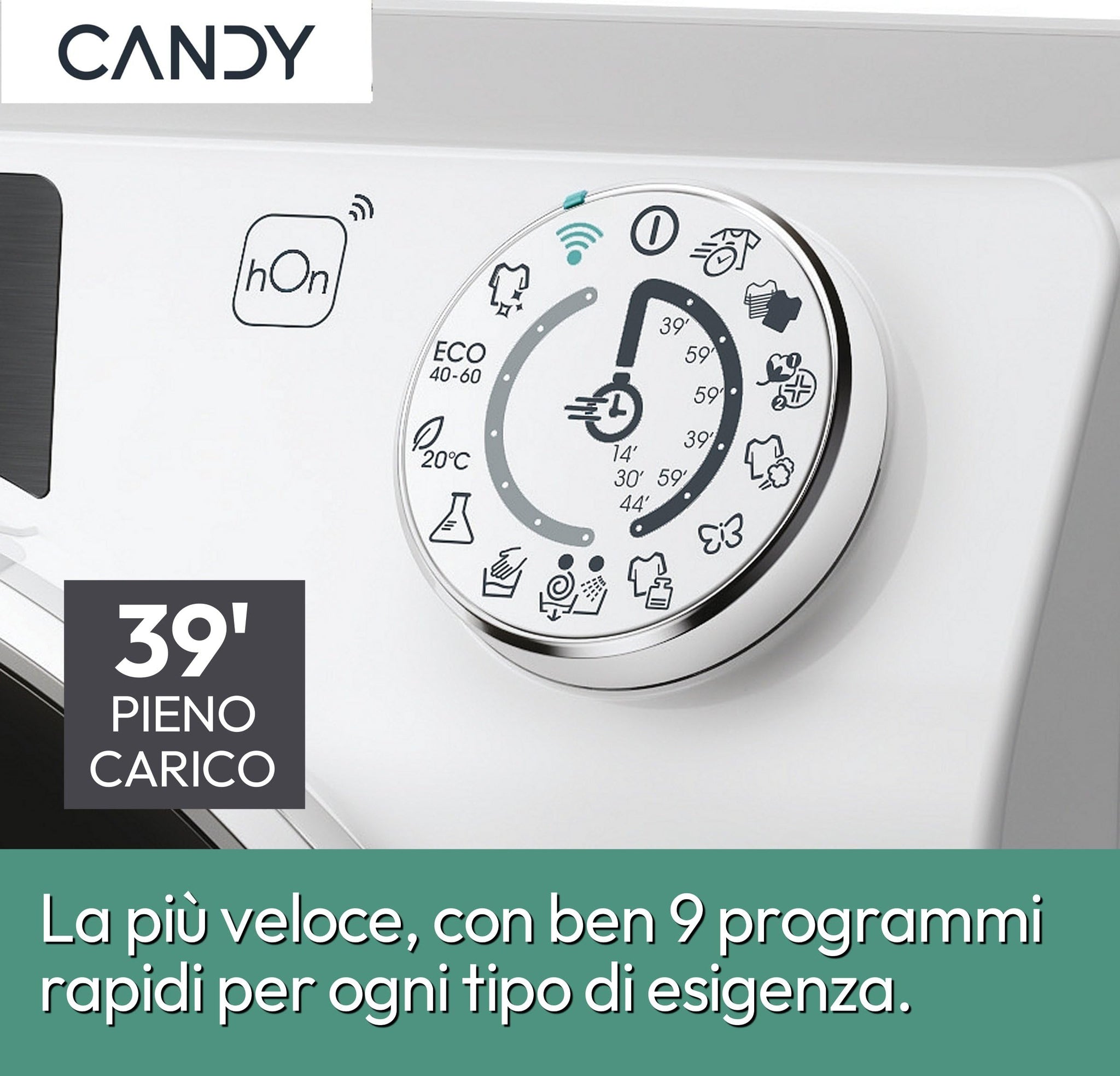 Candy RapidÓ RO Lavatrice, 8 Kg, 1200 Giri, Wi-Fi + BLE, Connesso, Opzione Vapore, Cicli Rapidi