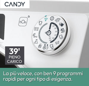 Candy RapidÓ RO Lavatrice, 8 Kg, 1200 Giri, Wi-Fi + BLE, Connesso, Opzione Vapore, Cicli Rapidi