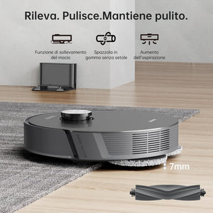 Dreame L10s Pro Robot 2in1 Aspirapolvere e Lavapavimenti, Moci Rotanti, Rilevamento ostacoli 3D, Mappatura Multipiano, Aspirazione Potente 5300Pa Pavimenti Duri Tappeti, Peli Animali, WiFi/APP/Alexa
