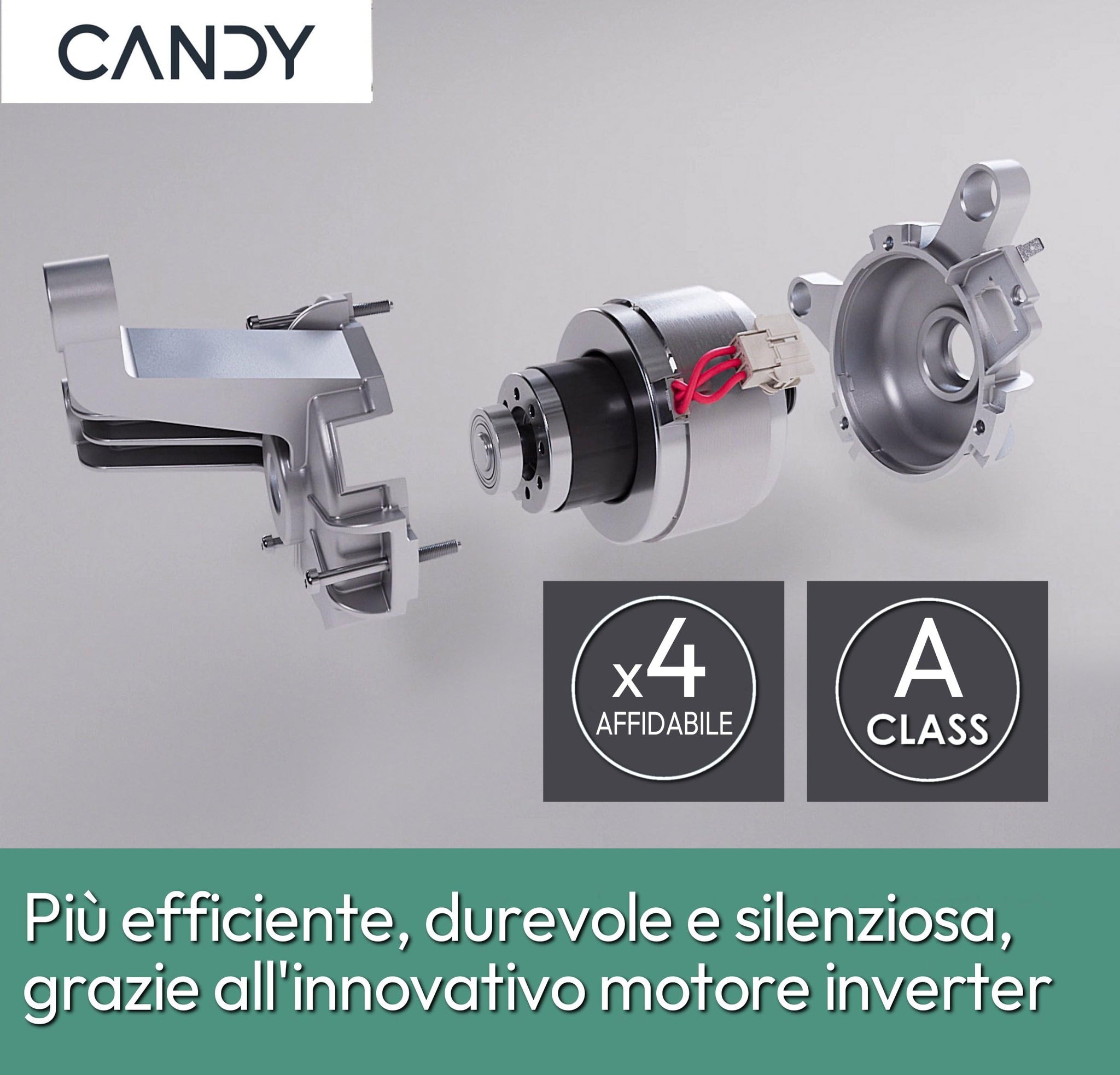 Candy RapidÓ Lavatrice 9 Kg, Libera Installazione, Carica Frontale, Classe A, 1200 Giri, 9 Programmi Rapidi, Funzione Vapore, Wi-Fi + BLE e App hOn, 60 x 53 x 85 cm, Bianca - RO 1294DWMT/1-S