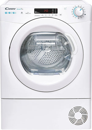 Candy Smart Pro Asciugatrice 9 Kg a Pompa di Calore, Libera Installazione, Classe A++, Connessione Wi-Fi + BLE, Controllo da App, Snap & Dry, 59,6 x 58,5 x 85 cm, Bianca - CSOE H9A2DE-S
