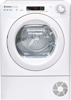Candy Smart Pro Asciugatrice 9 Kg a Pompa di Calore, Libera Installazione, Classe A++, Connessione Wi-Fi + BLE, Controllo da App, Snap & Dry, 59,6 x 58,5 x 85 cm, Bianca - CSOE H9A2DE-S