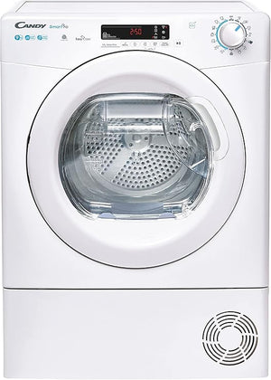 Candy Smart Pro Asciugatrice 9 Kg a Pompa di Calore, Libera Installazione, Classe A++, Connessione Wi-Fi + BLE, Controllo da App, Snap & Dry, 59,6 x 58,5 x 85 cm, Bianca - RPE H9A2TRE-S