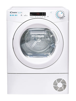Candy Smart Pro Asciugatrice 9 Kg a Pompa di Calore, Libera Installazione, Classe A++, Connessione Wi-Fi + BLE, Controllo da App, Snap & Dry, 59,6 x 58,5 x 85 cm, Bianca - CSOE H9A2DE-S