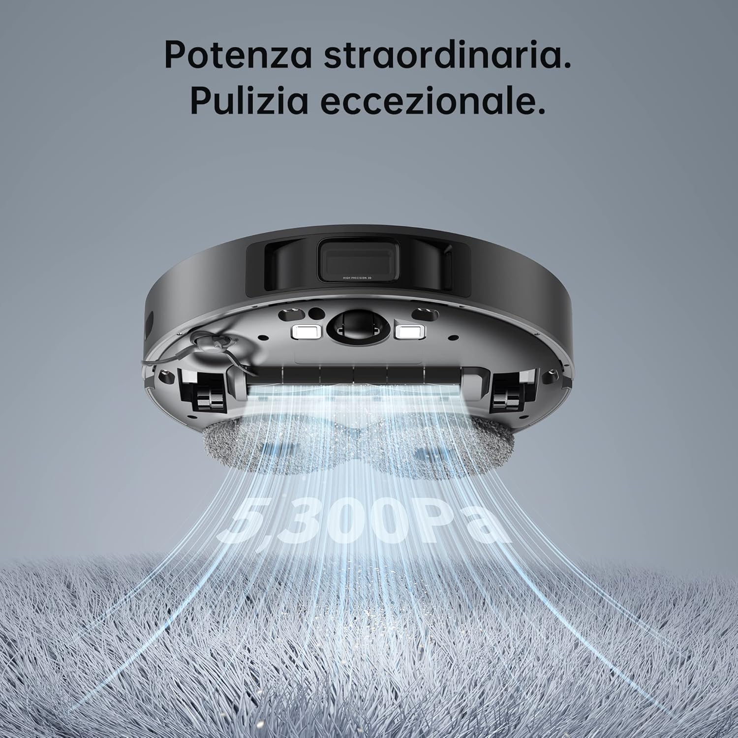 Dreame L10s Pro Robot 2in1 Aspirapolvere e Lavapavimenti, Moci Rotanti, Rilevamento ostacoli 3D, Mappatura Multipiano, Aspirazione Potente 5300Pa Pavimenti Duri Tappeti, Peli Animali, WiFi/APP/Alexa