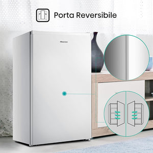 Hisense MUZ48060F Congelatore monoporta verticale da libera installazione, 3 Cassetti, Classe F, Capacità netta 65 Litri, Bianco