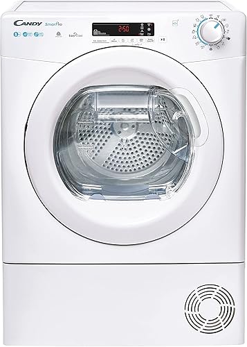 Candy Smart Pro Csoe H8A2De-S Asciugatrice A Pompa Di Calore, 8 Kg, Carica Frontale, Programma Stiro Facile, Connettività Nfc, Libera Installazione, Classe A++, Bianco, 59.6 x 58.5 x 85 Cm