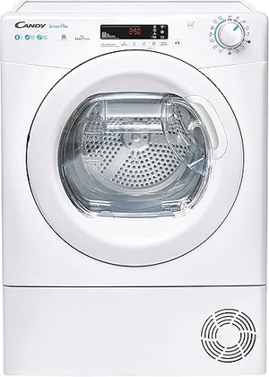 Candy Smart Pro Csoe H8A2De-S Asciugatrice A Pompa Di Calore, 8 Kg, Carica Frontale, Programma Stiro Facile, Connettività Nfc, Libera Installazione, Classe A++, Bianco, 59.6 x 58.5 x 85 Cm