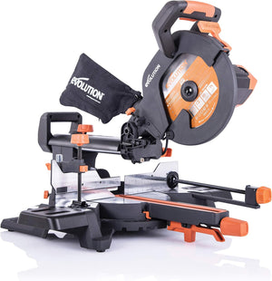 Evolution Power Tools R255SMS+ Troncatrice Radiale Scorrevole Multi-Materiale 255 mm con Pacchetto Plus, 230 V