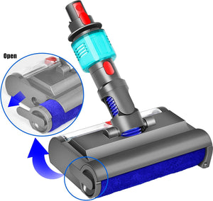 Italdos Spazzola Lavapavimento compatibile per Dyson V8 V10 V11 V15 Pulizia a Umido e Secco, con Luce Verde Pulisce e Asciuga i Pavimenti Duri, Serbatoi Acqua Sporco e Pulito Separati
