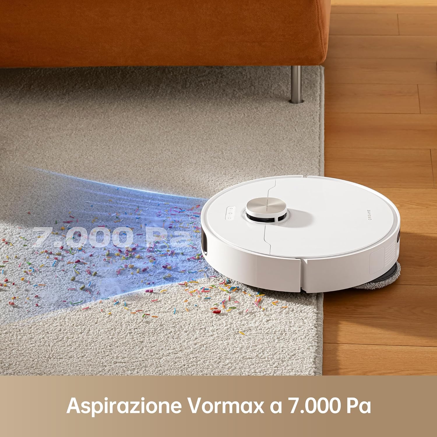 DREAME L10s Pro Ultra Heat Robot aspirapolvere e lavapavimenti, spazzola per triturazione dei capelli inclusa, mop autopulente con acqua calda, aspirazione 7.000 Pa,pulizia pavimenti con doppio mop