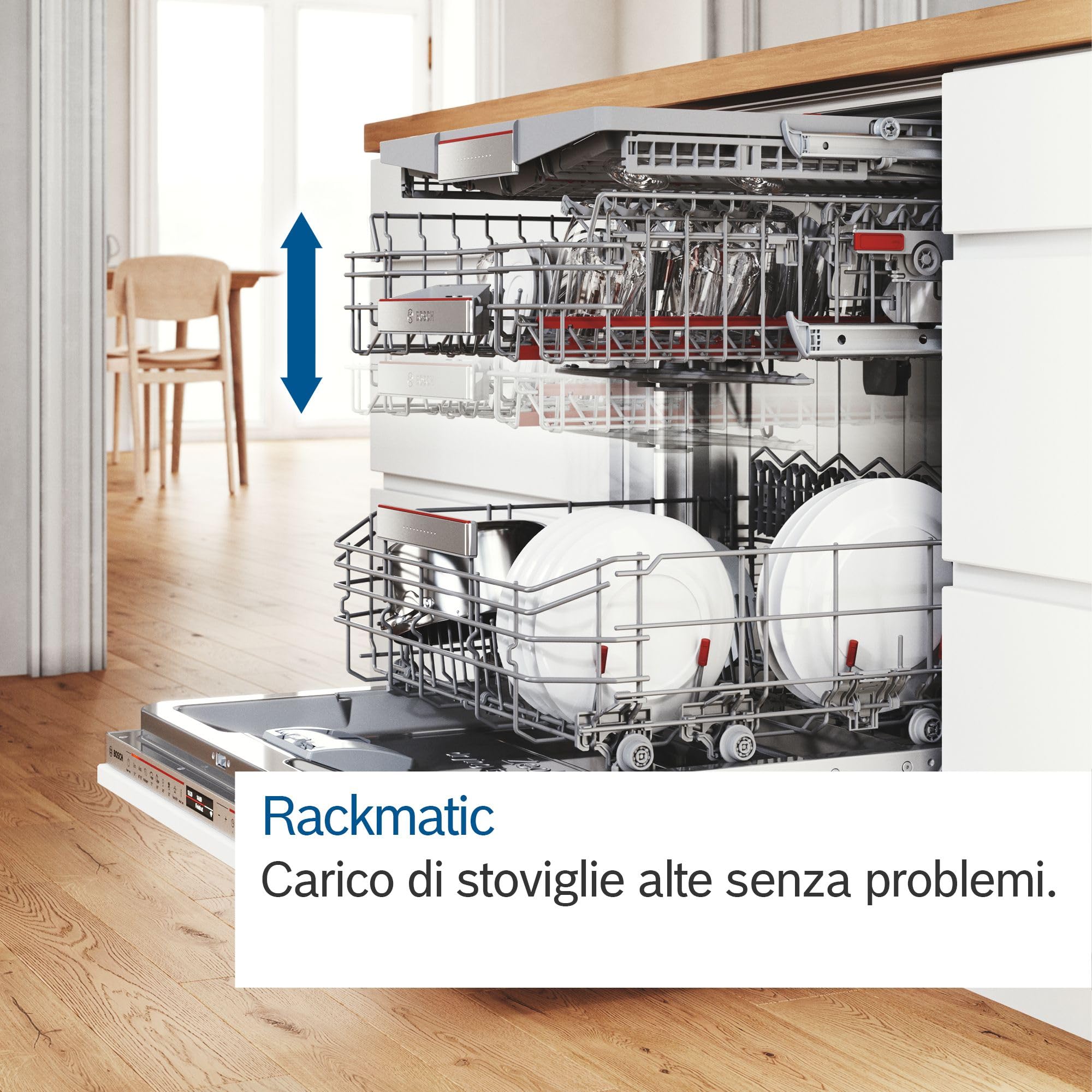 Bosch Elettrodomestici Lavastoviglie Incasso a Scomparsa Totale, Silenziosa, di Facile Installazione, Veloce e Facile, 14 Litri