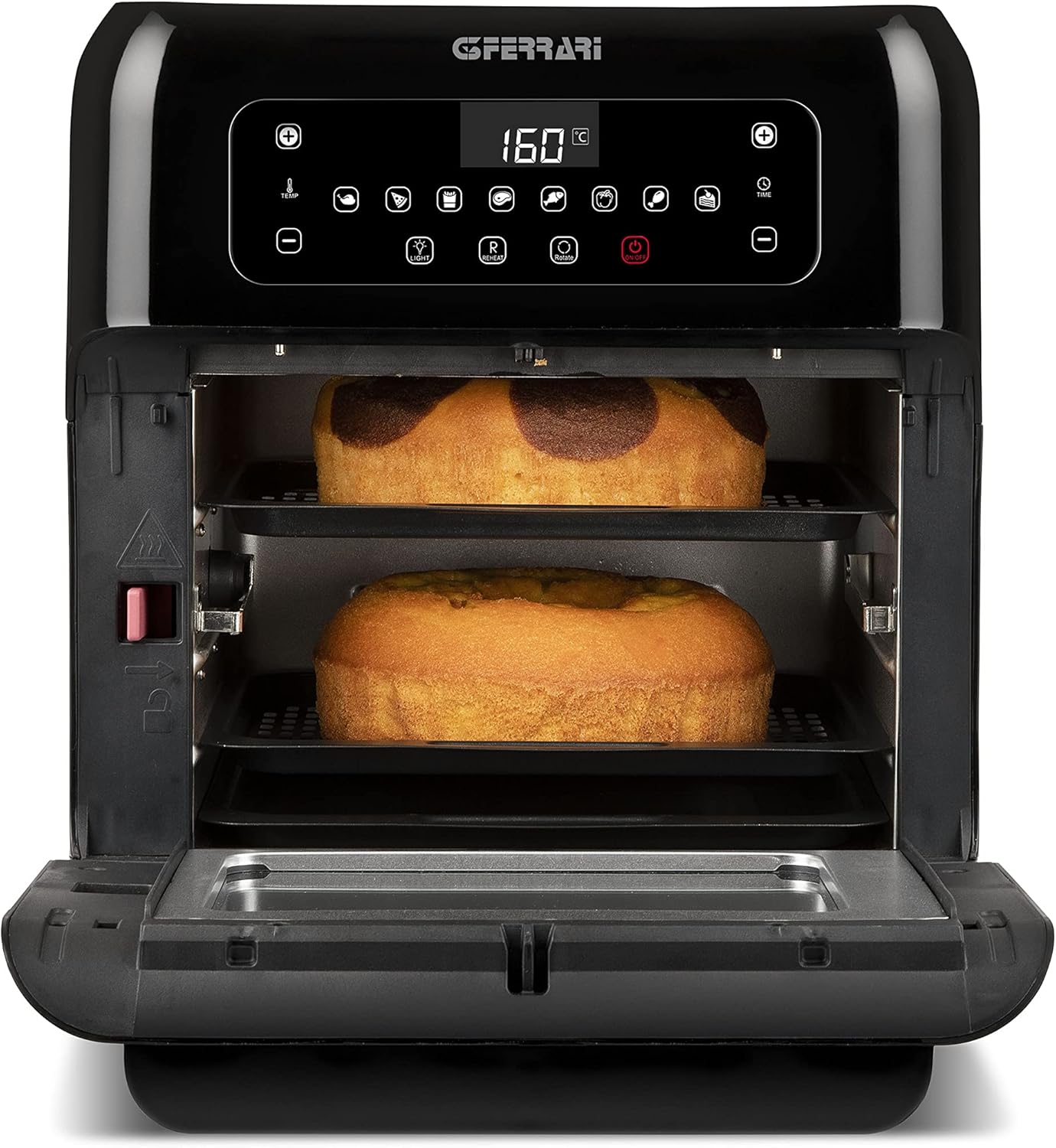 G3 Ferrari G10136 Friggisano 2.0, Friggitrice ad Aria, 11 Litri, 1500 W, 9 Programmi, Display digitale, Nero