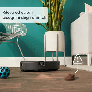 iRobot Roomba Combo j7, Robot Aspirapolvere Lavapavimenti, Mappatura Intelligente, Wi-Fi, Rilevamento Ostacoli, 2 Spazzole in Gomma Multi-Superficie, Programmabile con App e Assistente Vocale