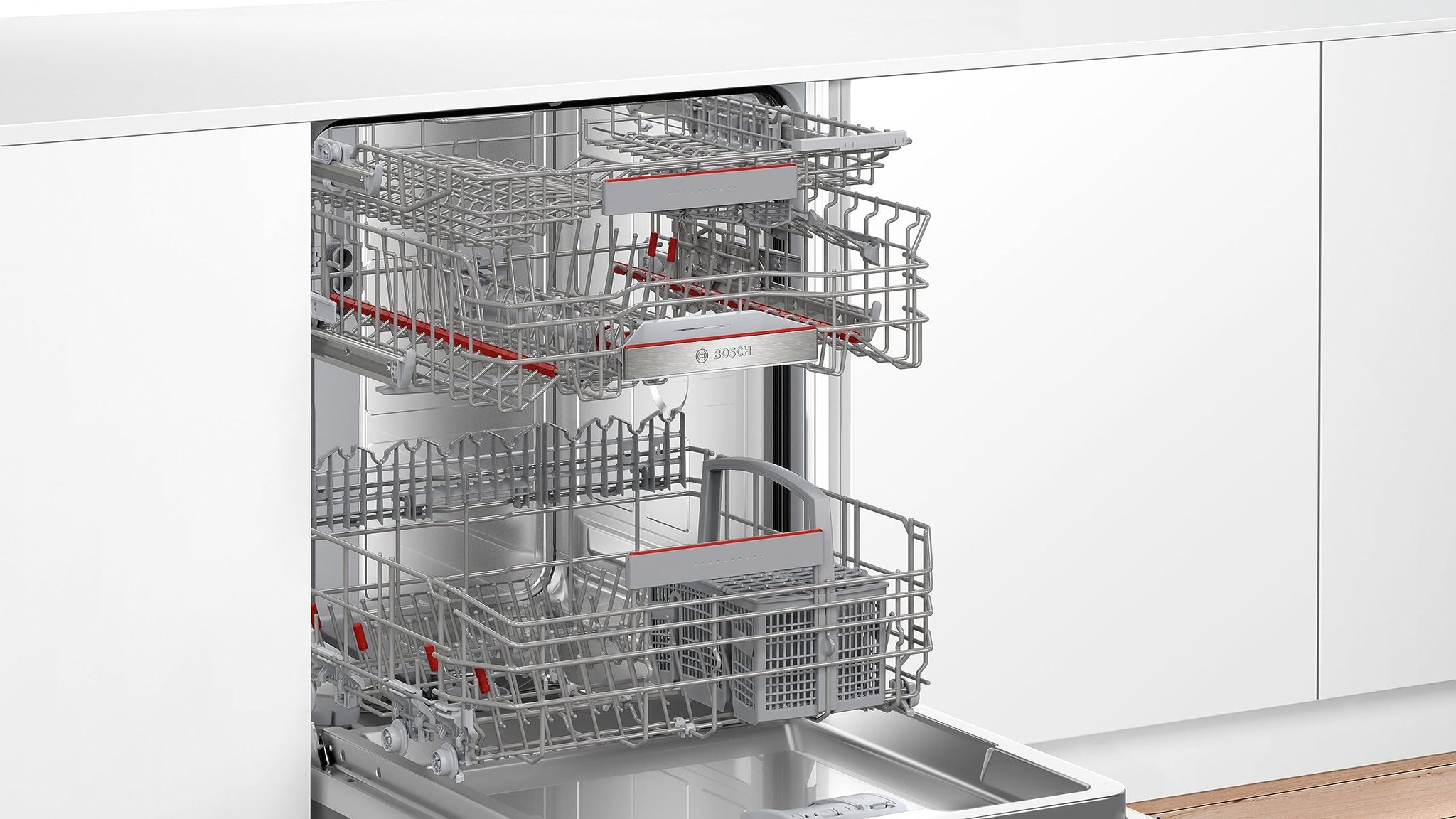 Bosch Elettrodomestici Lavastoviglie Incasso a Scomparsa Totale, Silenziosa, di Facile Installazione, Veloce e Facile, 14 Litri