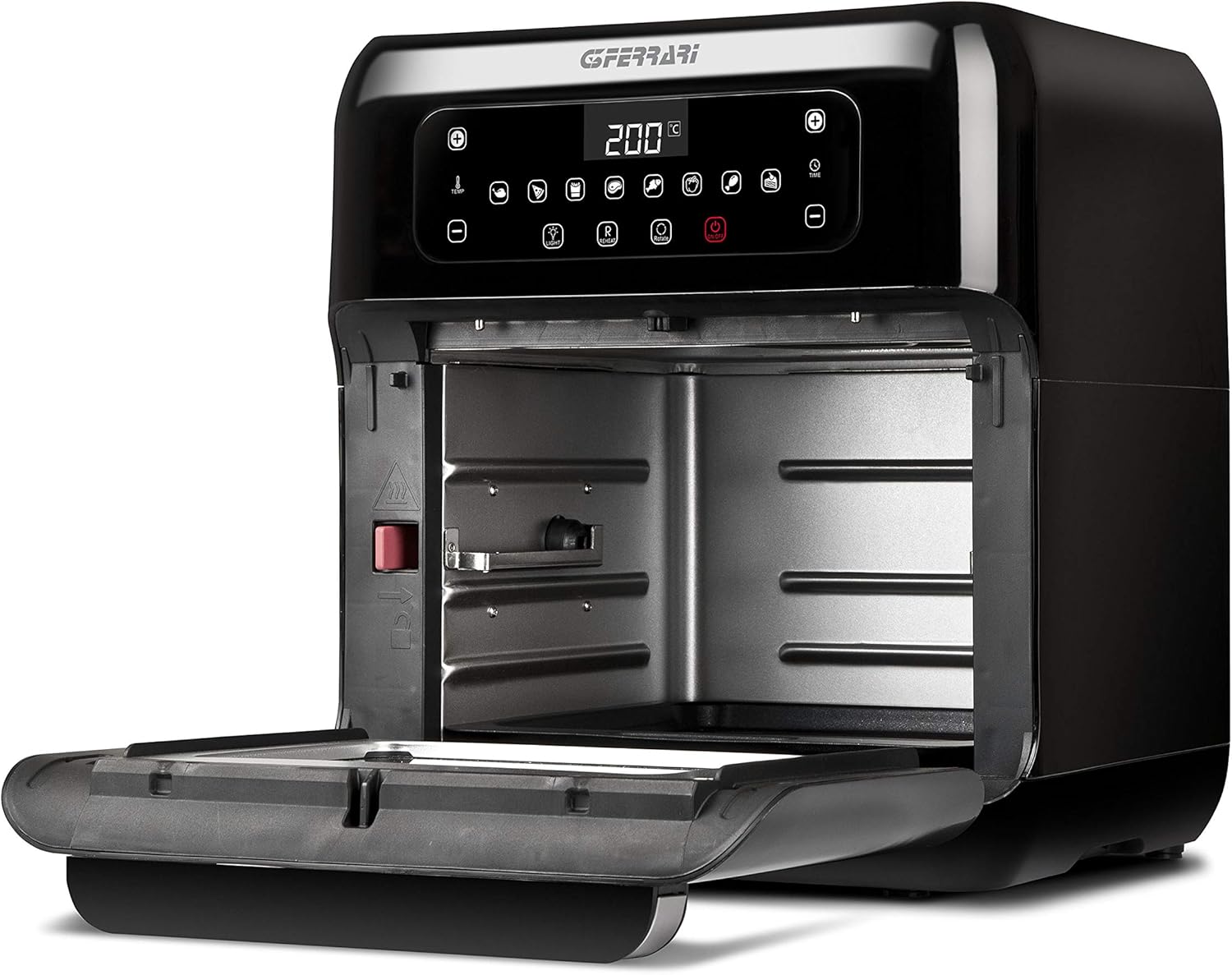 G3 Ferrari G10136 Friggisano 2.0, Friggitrice ad Aria, 11 Litri, 1500 W, 9 Programmi, Display digitale, Nero